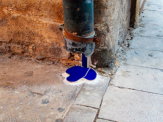 art,verdejo,mosaic,valencia,barrio del carmen,lluvia azul,tuberia,blue,trencadis